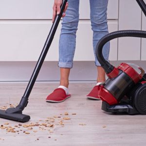 Прахосмукачка без торбичка ROSBERG R51001B, 800W, HEPA, Циклон, 2 литра, Червен/черен