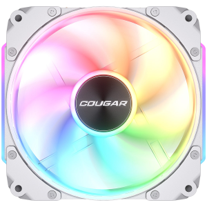 Охладител за кутия COUGAR Apolar 120 ARGB White, Fan Speed 600-2200 RPM±200RPM, Air Flow 75.38 CFM ± 10%, Air Pressure 2.59 mm H2O±10%, HDB Hydro Dynamic Bearing, 490 mm (Fan) / 470 mm (ARGB)