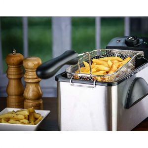Фритюрник Oliver VOLTZ OV51980H, 2 литра, 2000W, Напълно разглобяем, Филтър, Инокс