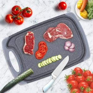 Дъска за рязане VOLTZ V51635BL, Двустранна, 40х24 см, Графитеносив