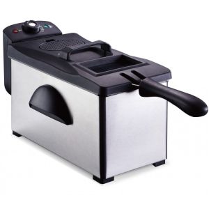 Фритюрник Oliver VOLTZ OV51980P, 2000W, 3 литра, Напълно разглобяем,Инокс/Черен