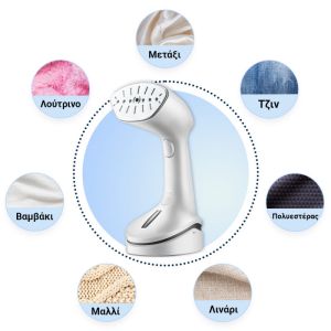 Уред за гладене с пара ROSBERG R51051B 1000W, 200мл, 10-15г/мин, Бял