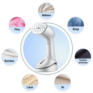 Уред за гладене с пара ROSBERG R51051B 1000W, 200мл, 10-15г/мин, Бял