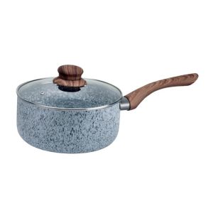 Касерола с капак Oliver VOLTZ Siena OV51321J18, 18 см, 2L, Мраморно покритие, Индукция, Сив