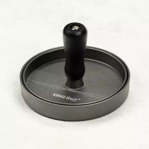 Преса за бургери KINGHOFF KH 1740, 12 см, Незалепващо покритие, Сив