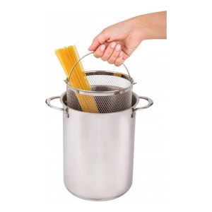 Тенджера за аспержи/паста KINGHOFF KH 3325, 16 см, 4.2 литра, Кошница, Индукция, Инокс