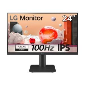 Монитор LG 24MS550-B, 23.8" IPS, FullHD (1920x1080) 100Hz, 16:9, 5ms, 1000:1, 250cd/m2, Speaker 2x2W, 2xHDMI, Black