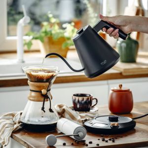 Електрическа кана ADLER AD 1349, 1100W, 1L, 40-100 C, Поддържане на топлината, LED дисплей, Черен