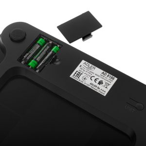 Кантар ADLER AD 8186, SMART Tuya, До 180 кг, LED дисплей, 3 x ААА, Черен