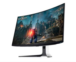 Монитор DELL Alienware AW3225QF, 31.6" QD-OLED Curved 1700R, 4K UHD (3840 x 2160) 240Hz, 16:9, 0.03ms, 1000 cd/m2, 1.5M:1, NVIDIA G-SYNC, 2xHDMI, DP, USB 3.2, Black/White