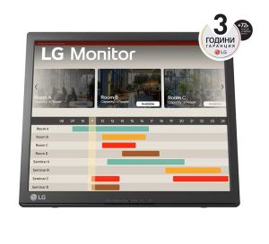 Монитор LG 17BR30T-B, 17” TN Touchscreen, SXGA (1280 x 1024) 75Hz, 5:4, 5ms, 1000:1, 200cd/m2, VGA, USB2.0,   Black
