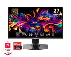 Монитор MSI MPG 271QRX QD-OLED, 26.5" QD-OLED, WQHD (2560x1440) 360Hz, 16:9, 0.03ms, 250cd/m2, 1.5M:1, AMD FreeSync™ Premium Pro, DP, 2xHDMI, USB Type-C, Black