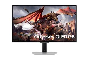 Монитор SAMSUNG Odyssey OLED G8 G80SD (LS32DG802SUXDU), 32" OLED, 4K UHD (3840x2160) 240Hz, 16:9, 0.3ms, 250 cd/m2, 1M:1, AMD FreeSync Premium Pro, Speaker 10W, Smart, Tizen OS, WiFi5, Bluetooth, DP, 2xHDMI, USB Hub, Silver