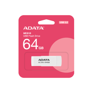 USB памет 64GB ADATA UC310, USB 3.2 Gen1 (USB 5Gbps), White - UC310-64G-RWH