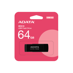 USB памет 64GB ADATA UC310, USB 3.2 Gen1 (USB 5Gbps), Black - UC310-64G-RBK