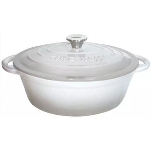 Чугунена тенджера KINGHOFF KH 1613, 6.2 литра, 33 см, Емайлирана, Индукция, Сив