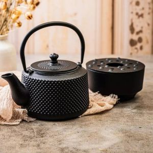 Чугунен чайник KINGHOFF KH 1847, 0.8л, Поставка за подгряване, Индукция, Черен