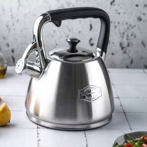 Свирещ чайник KLAUSBERG KB 7612, 3л, Индукция, Топлоизолирана дръжка, Инокс