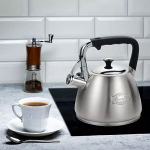 Свирещ чайник KLAUSBERG KB 7612, 3л, Индукция, Топлоизолирана дръжка, Инокс