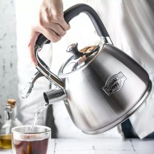 Свирещ чайник KLAUSBERG KB 7612, 3л, Индукция, Топлоизолирана дръжка, Инокс