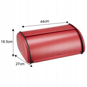 Кутия за хляб KINGHOFF KH 1865, 44 см, Лека и здрава конструкция, Стомана, Червен