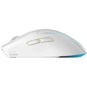 Безжична геймърска мишка CORSAIR M75 WIRELESS Lightweight (CH-931D011-EU), Bluetooth/Wireless, 26000 DPI, RGB, White