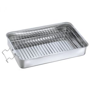 Опушвател за храна Kinghoff KH 1180, Термометър, 2 горелки, 43х27 см, Инокс