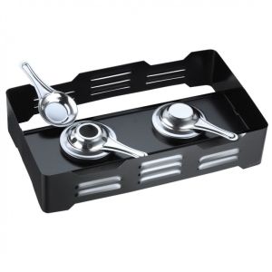 Опушвател за храна Kinghoff KH 1180, Термометър, 2 горелки, 43х27 см, Инокс