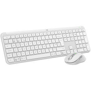 Безжичен комплект LOGITECH Signature Slim Combo MK950 (920-012491), Bluetooth/Wireless, USB, US, Off-white