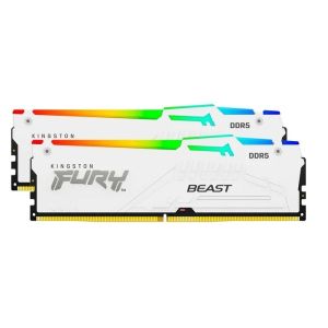 Памет KINGSTON 32GB DDR5 6000MHz (2x16GB) FURY Beast White RGB EXPO