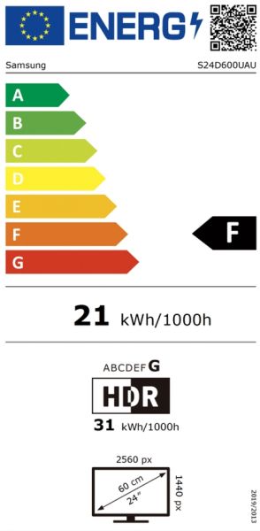Монитор SAMSUNG ViewFinity S6 S60UD (LS24D600UAUXEN), 24" IPS, QHD (2560x1440) 100Hz, 16:9, 5ms, 350 cd/㎡, 1000:1, Adaptive Picture, RJ-45, DP, HDMI, USB-C, 3xUSB 3.0, Black