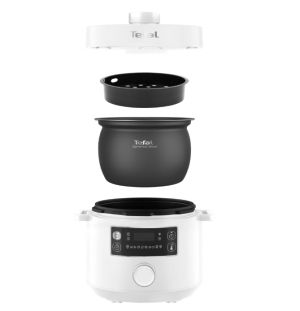 Мултикукър под налягане Tefal CY754130, Turbo Cuisine 5L (white), 1090W,  EPC, automatic prg (10) (inlc. Bake, Sous-vide, Slow-Cook, Ferment, Reheat), easy steam release