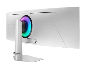 Монитор SAMSUNG Odyssey OLED G9 G93SD (LS49DG934SUXEN), 49" OLED Curved 1800R, DQHD (5120x1440) 240Hz, 32:9, 0.03ms, 250 cd/m2, 1M:1, AMD FreeSync Premium Pro, Display Port, HDMI, Micro HDMI, USB Hub, Silver
