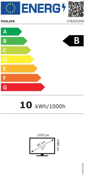 Монитор PHILIPS 27B2G5200/00 5000 Series , 27" IPS, FullHD (1920x1080) 100Hz, 16:9, 4ms, 300cd/m2, 1500:1, Adaptive Sync, Speaker 2x3W, VGA, HDMI, DP, USB hub, Dark Grey