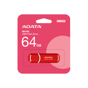 USB памет 64GB ADATA UV150, USB 3.2 Gen 1, Red -  AUV150-64G-RRD
