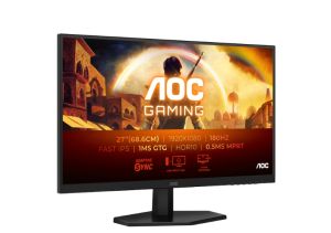 Монитор AOC 27G42E, 27" Fast IPS, FullHD (1920x1080) 180Hz, 16:9, 0.5ms, 300 cd/m2, 1000:1, Adaptive Sync, HDMI, DP, Black/Red