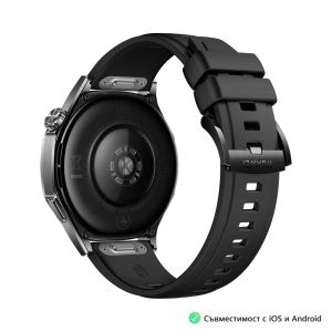 Часовник Huawei Watch GT5 Vili-B19F, 1.43", Amoled 466x466 PPI 326, BT5.2 BLE/BR/EDR, 5ATM, 524mAh, Screenshot sharing, support message input, message notifications, Battery life up to 14 days, Compatible with iOS and Android devices, Black Fluoroelastome