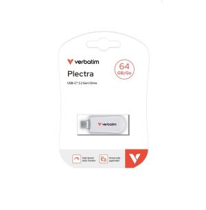 USB памет 64GB VERBATIM Plectra, USB-C White 