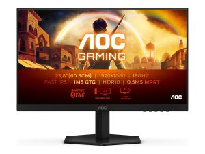 Монитор AOC 24G42E, 24" Fast IPS, FullHD (1920x1080) 180Hz, 16:9, 0.5ms, 300 cd/m2, 1000:1, Adaptive Sync, HDMI, DP, Black