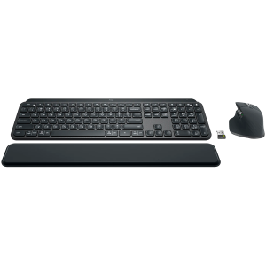Безжичен комплект Клавиатура + Мишка LOGITECH MX Keys Combo for Business Gen 2 (920-010933), Bluetooth/Wireless, US, Graphite