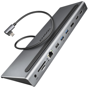 USB hub AXAGON HMC-4KX3 Multiport USB-C 5Gbps TRIPLE 4K DISPLAY hub