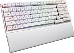 Безжична клавиатура ASUS ROG Strix Scope II 96 Wireless (90MP037A-BKUA30), Tri-Mode Connection, ROG NX Snow Mechanical Switches, RGB-White