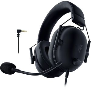 Razer BlackShark V2 X For PlayStation, Wired Console Headset, Black, Tri-Force Drivers 50", Hyperclear Cardoid Mic, leatherette ear cushions for a plush fit and feel