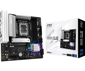 Дънна платка ASROCK B860M Pro RS (Intel 1851, 4xDDR5, 1xBlazing M.2, 2xHyper M.2, 2.5Gbe LAN, HDMI, DP) Micro ATX 