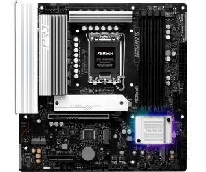 Дънна платка ASROCK B860M Pro RS (Intel 1851, 4xDDR5, 1xBlazing M.2, 2xHyper M.2, 2.5Gbe LAN, HDMI, DP) Micro ATX 