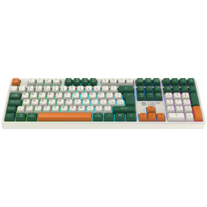 Безжична геймърска клавиатура CANYON Shadder GKW-11 (CND-SKBW11), Bluetooth/Wireless, Mechanical Brown Switches, RGB Backlight, USB, White