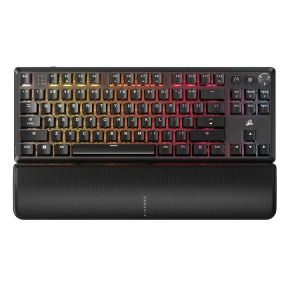 Безжична геймърска клавиатура CORSAIR K70 CORE TKL WIRELESS RGB (CH-914901E-NA), Bluetooth/Wireless, Mechanical CORSAIR MLX Red, TKL, USB, Black