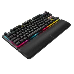 Безжична геймърска клавиатура CORSAIR K70 CORE TKL WIRELESS RGB (CH-914901E-NA), Bluetooth/Wireless, Mechanical CORSAIR MLX Red, TKL, USB, Black