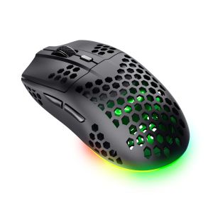 Безжична геймърска мишка TRUST GXT929 Helox, Ultra- Lightweight Wireless, 4800DPI, USB, Black