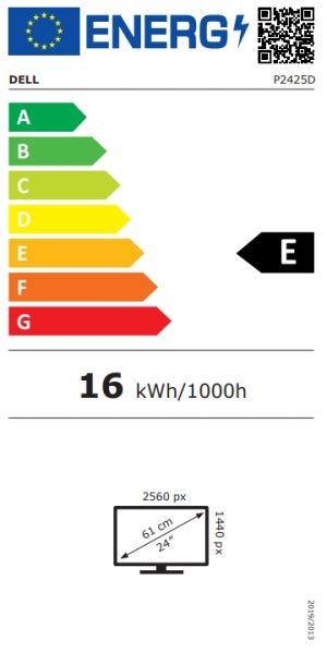 Монитор DELL Pro Plus P2425D, 23.8" IPS, QHD (2560x1440) 100Hz, 16:9, 5ms, 1500:1, 350 cd/m2, HDMI, Display Port, USB-C, Black/Silver